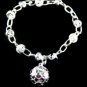 SB057&Acirc;&nbsp;STERLING SILVER PLATED BALL CHARM BRACELET
