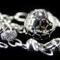 SB057&Acirc;&nbsp;STERLING SILVER PLATED BALL CHARM BRACELET