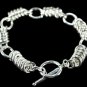 SB027&Acirc;&nbsp;STERLING SILVER PLATED RINGS CHARM BRACELET
