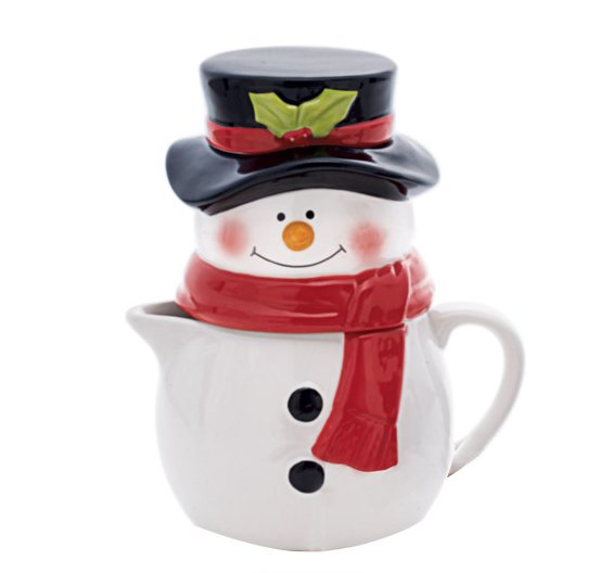 Sweet Snowman Sugar and Creamer Avon