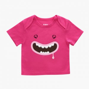 Nipple Ring Baby Lap T-shirt- Fuchsia | Kidinc