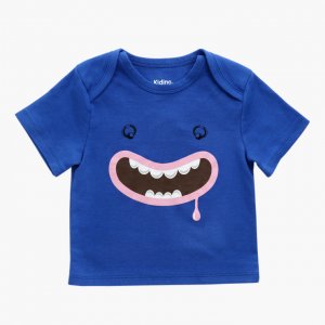 Nipple Ring Baby Lap T-shirt- Blue | Kidinc
