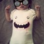 Nipple Ring Onesie- White | Kidinc