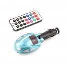 New Blue CAR FM TRANSMITTER FOR MP3 PLAYER IPOD SD TF Slot USB