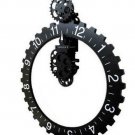 black and gray gear wall clock,gear clock,wall clock,table clock,desk clock,home decor