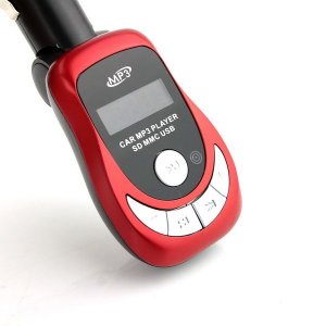 New RED CAR FM TRANSMITTER FOR MP3 PLAYER IPOD SD/TF/MMC USB