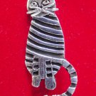 Cat Brooch / Pin Solid Sterling Silver