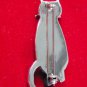 Cat Brooch / Pin Solid Sterling Silver