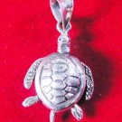 Turtle Pendant with Moving parts Solid Sterling Silver