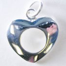 Pendant Solid Sterling Silver Heart with Light 16 inch Necklace