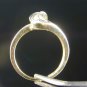 Round & Baguette Diamond Ring 14k Sz 7 1/4