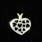 Hearts Inside a Heart Solid Sterling Silver