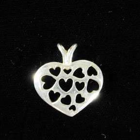 Hearts Inside a Heart Solid Sterling Silver