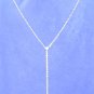 Gold Accent Heart Drop Solid Sterling Silver Antiqued Necklace