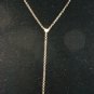 Gold Accent Heart Drop Solid Sterling Silver Antiqued Necklace