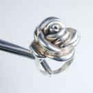 Rose Ring Solid Sterling Silver Size 7 1/4 R1244