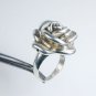 Rose Ring Solid Sterling Silver Size 7 1/4 R1244