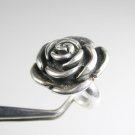 Rose Ring Solid Sterling Silver Size 5 3/4 R1249