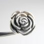 Rose Ring Solid Sterling Silver Size 5 3/4 R1249
