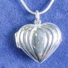 Heart Locket & Necklace Solid Sterling P1126