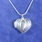 Heart Locket & Necklace Solid Sterling P1126