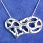 Hearts in Heart Necklace Solid Sterling Silver P1122