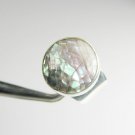 Round Cabochon Reflective Stone Ring Solid Sterling Silver Sz 7 R1252