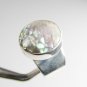 Round Cabochon Reflective Stone Ring Solid Sterling Silver Sz 7 R1252
