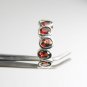 Red Stone Eternity Sterling Silver Ring Sz 7 R1253