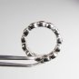 Red Stone Eternity Sterling Silver Ring Sz 7 R1253