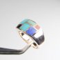 Multi Semi-Precious Stone Gold Plated Sterling Silver  SZ 8 1/4 R1235