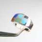 Multi Semi-Precious Stone Gold Plated Sterling Silver  SZ 8 1/4 R1235