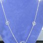Love & Peace 36" Necklace Solid Silver Heart & Peace Sign