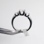 CZ Engagement Ring Sterling Silver Ring Sz 7 R1248