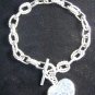 Heart & Toggle Bracelet Solid Sterling Silver B1227
