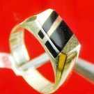 Men's 14k Solid Gold & Onyx Ring Size 8 R523-750