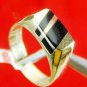 Men's 14k Solid Gold & Onyx Ring Size 8 R523-750