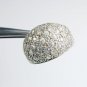 CZ Solid Sterling Silver Dome Ring Sz 7 3/4 R1242