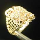 22k Yellow Gold Ring Filigree Design Sz4 R1261-750
