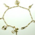 Charm Bracelet 14k Solid Yellow Gold B1188-750