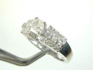 Diamond Engagement Ring 1.12 ct TW 14k White Gold sz 6 1/2 R1068-750D250