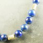 Lapis Lazuli & Solid 14k Gold Bead Necklace