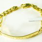 "Thomas" ID Figaro Bracelet 14k Yellow Gold w/Diamond Brac214-750