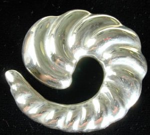 CornuCopia Brooch Pin Solid Sterling Silver