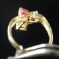 Estate Emerald-Ruby-Diamond 14k Gold Ring Sz 6 R1263-750