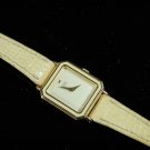 Seiko Tank Ladys Wrist Watch Light Beige Face & Band W1306