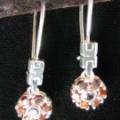 Garnet Bonnet Short Dangling Sterling Silver Earrings E1032