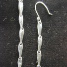 Long String Pear Shape Sterling Earrings w/ Hook Backs E1037