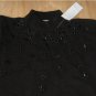 NWT Womans Rhinestone Applique Black Sweater Sz SM 121