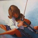 VIOLINIST Romantic Painting 24x36 Music Impressionist